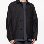 Giacca camicia con tasca in grigio Lemaire - uomo 