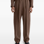 Pantaloni con pinces in marrone Lemaire - uomo 