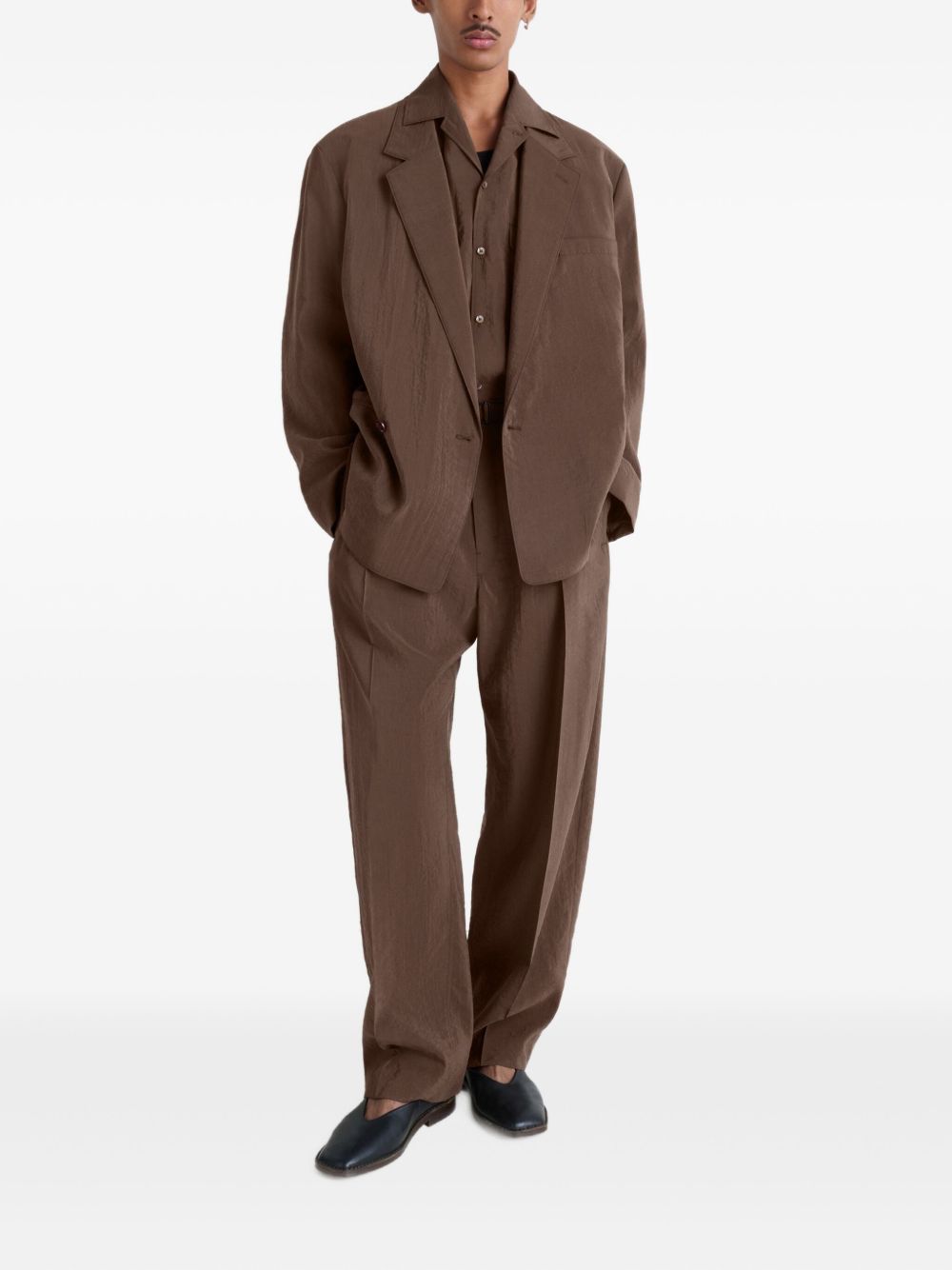 Pantaloni con pinces in marrone Lemaire - uomo 