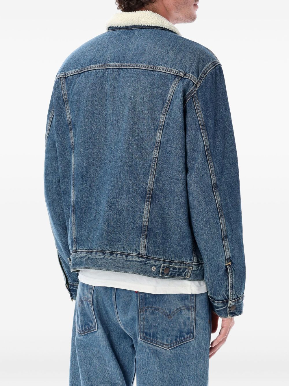 Giacca denim sherpa type iii in blu Levi's - uomo 