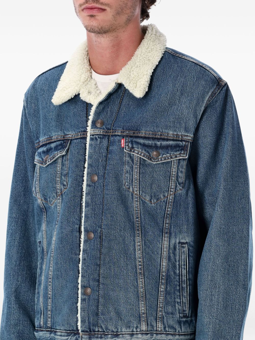 Giacca denim sherpa type iii in blu Levi's - uomo 