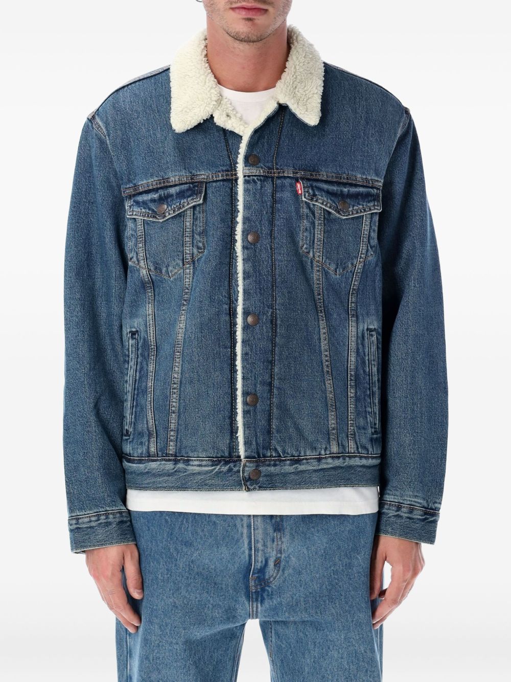 Giacca denim sherpa type iii in blu Levi's - uomo 