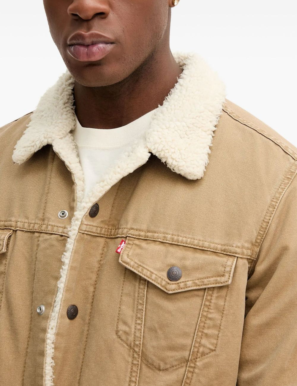 Giacca denim sherpa type iii  in beige Levi's - uomo 