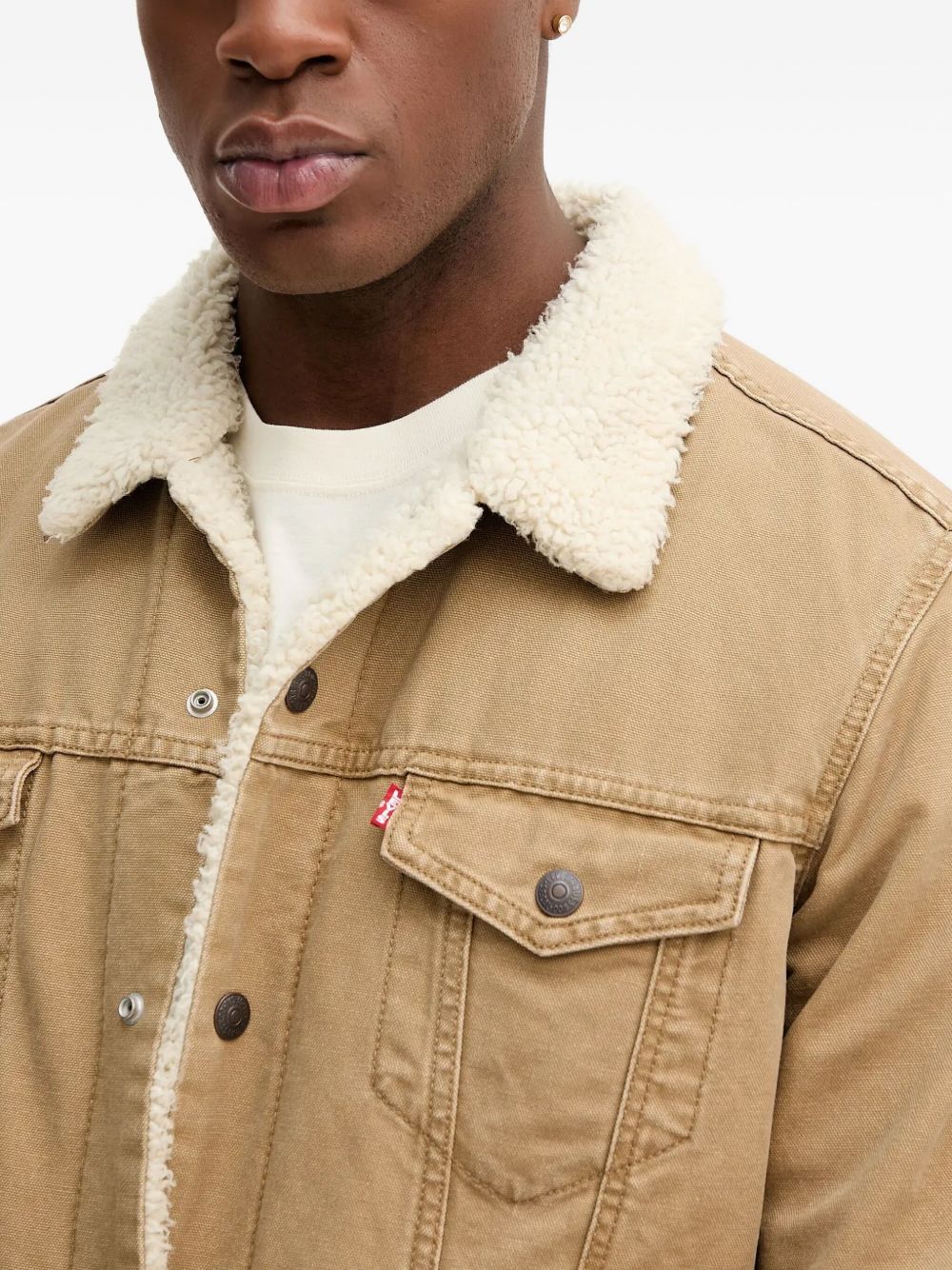 Giacca denim sherpa type iii  in beige Levi's - uomo 