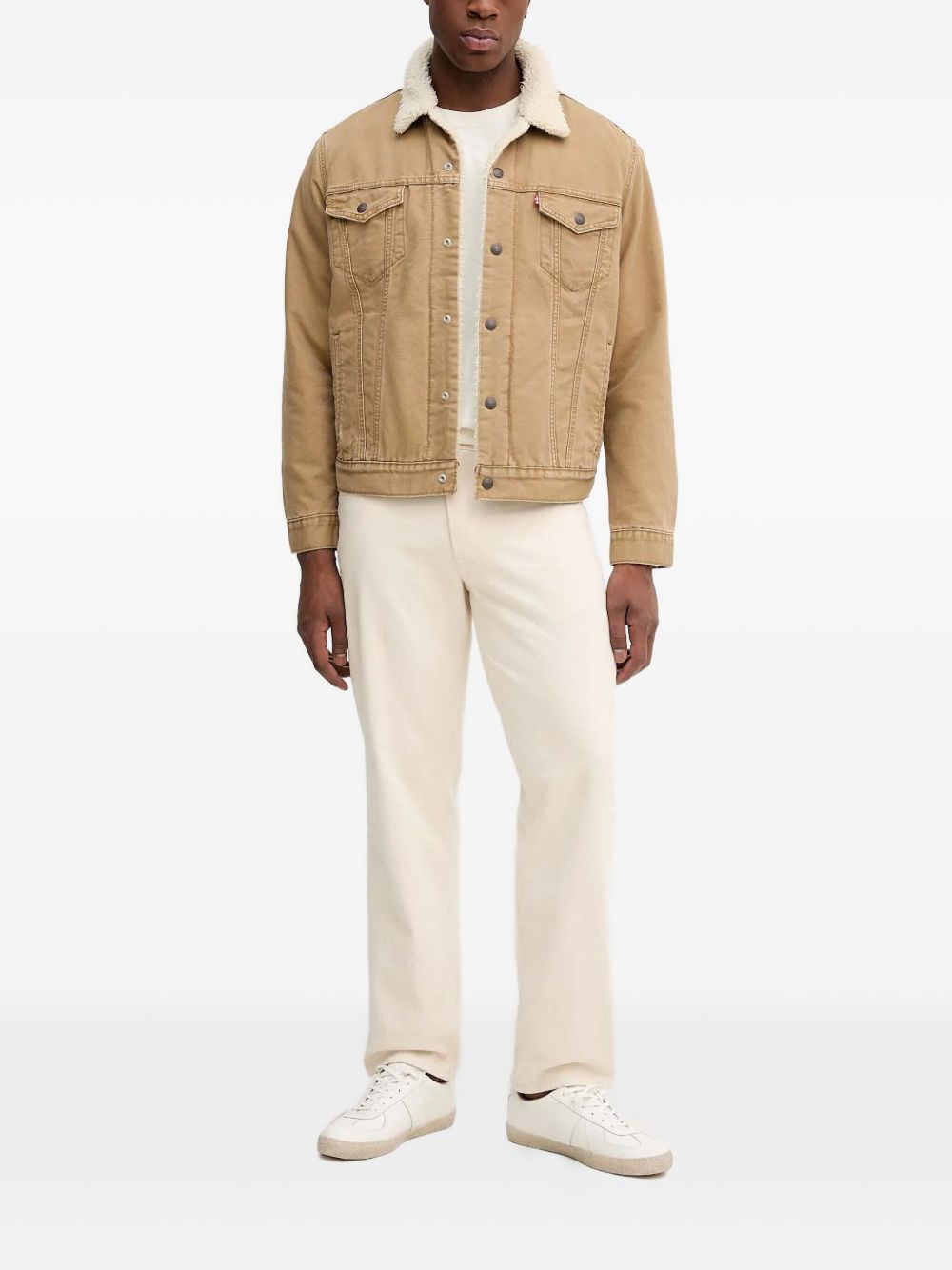 Giacca denim sherpa type iii  in beige Levi's - uomo 