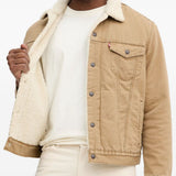 Giacca denim sherpa type iii  in beige Levi's - uomo 