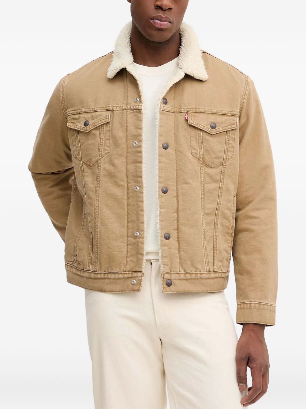 Giacca denim sherpa type iii  in beige Levi's - uomo 