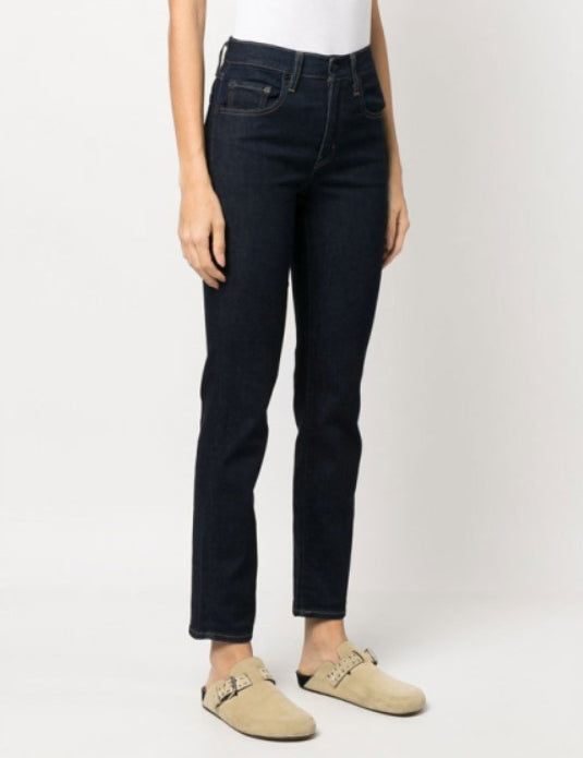 Jeans dritti 724 a vita media in blu Levi's - donna 