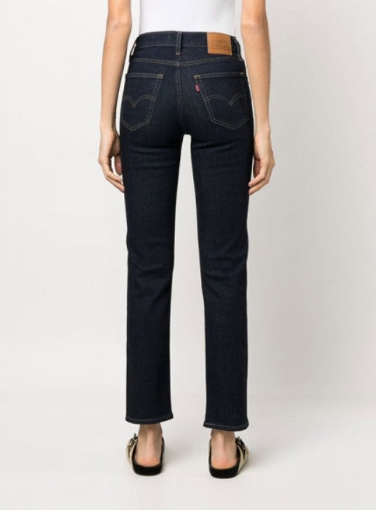 Jeans dritti 724 a vita media in blu Levi's - donna 