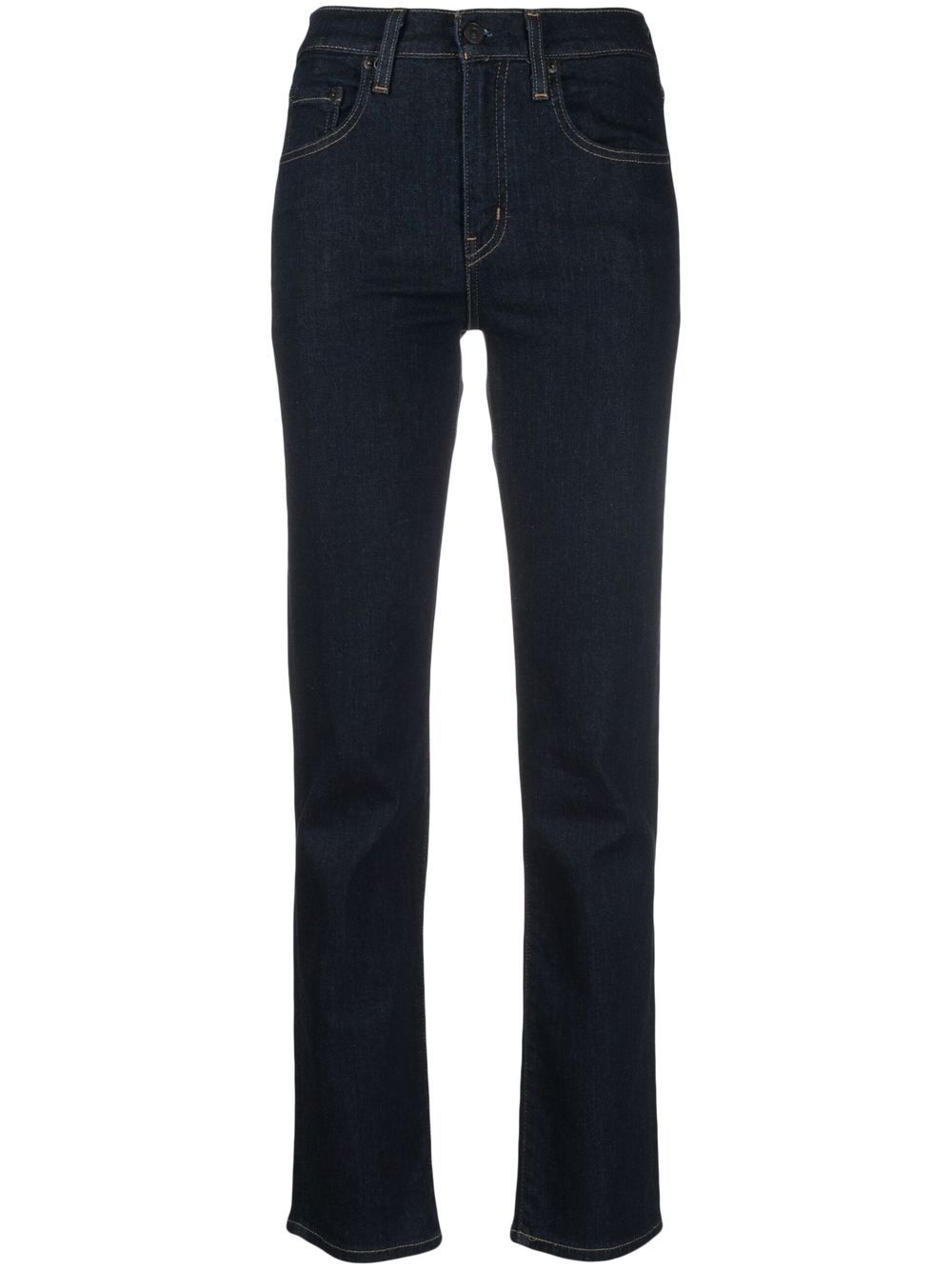 Jeans dritti 724 a vita media in blu Levi's - donna 
