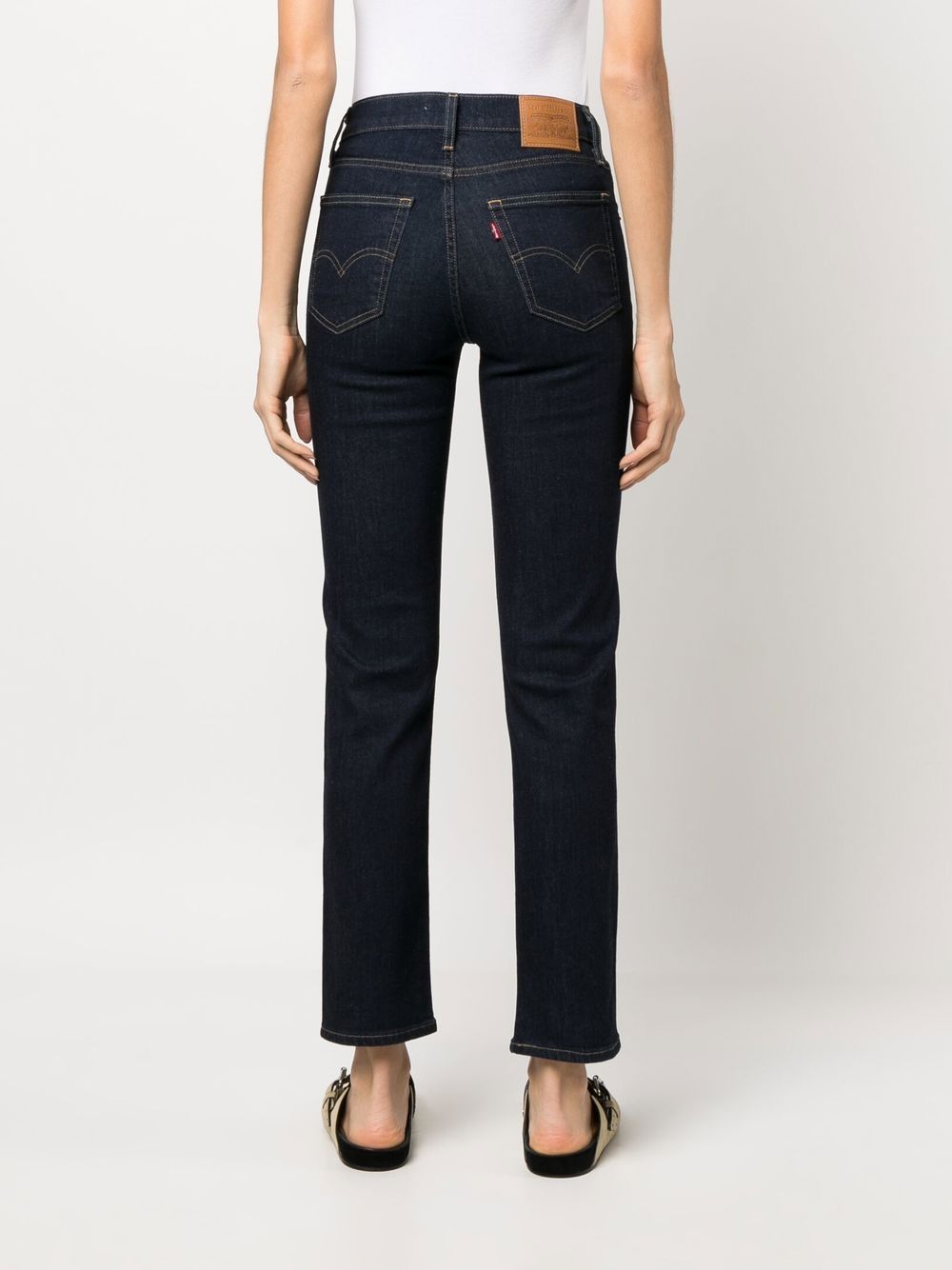Jeans dritti 724 a vita media in blu Levi's - donna 