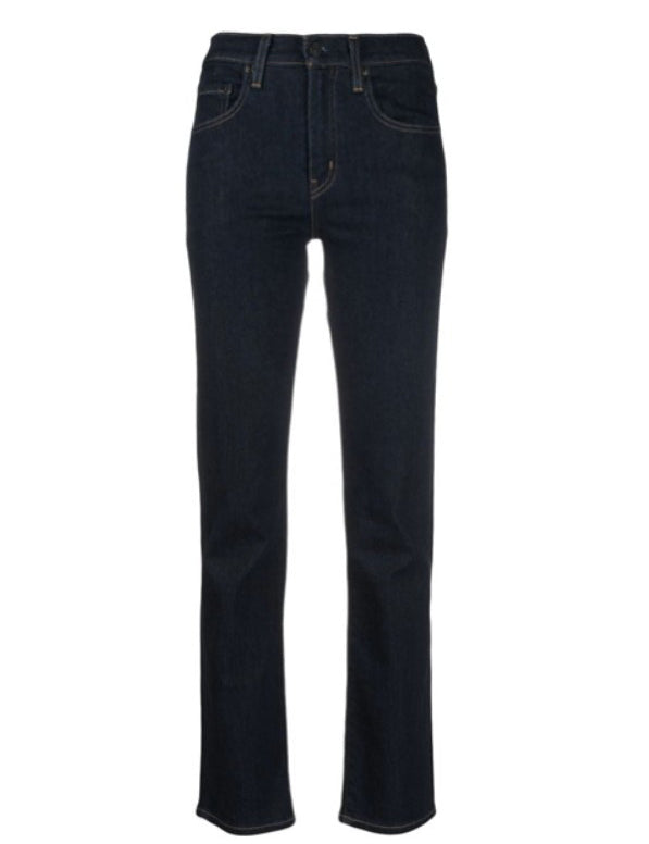 Jeans dritti 724 a vita media in blu Levi's - donna 