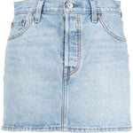 Gonna in denim a vita media in blu Levi's - donna 