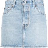 Gonna in denim a vita media in blu Levi's - donna 