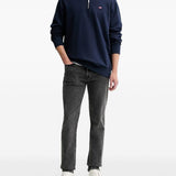 Felpa con zip in blu Levi's - uomo 
