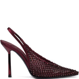 Decollete Gilda con cinturino e cristalli in bordeaux Le silla - donna 