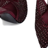 Decollete Gilda con cinturino e cristalli in bordeaux Le silla - donna 