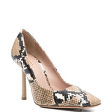 Decollete con tacco a punta quadrata in stampa animalier Le silla - donna 