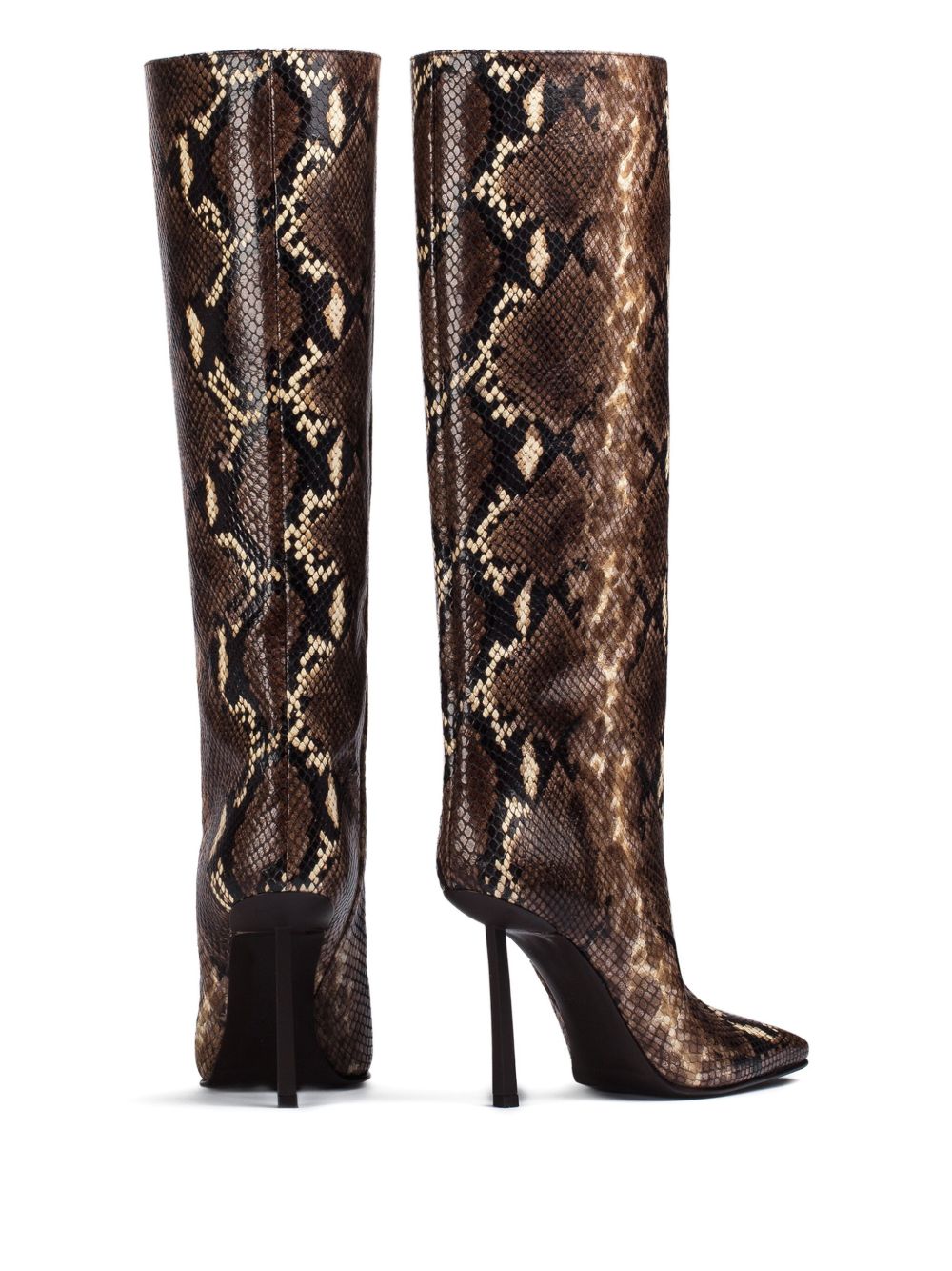 Stivali Vittoria in pelle stampata effetto serpente in marrone Le silla - donna 