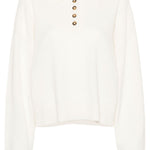 Maglione Polo boxy in avorio Loulou De Saison - donna 
