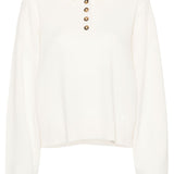 Maglione Polo boxy in avorio Loulou De Saison - donna 
