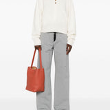 Maglione Polo boxy in avorio Loulou De Saison - donna 