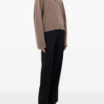 Maglione Polo boxy in beige Loulou De Saison - donna 