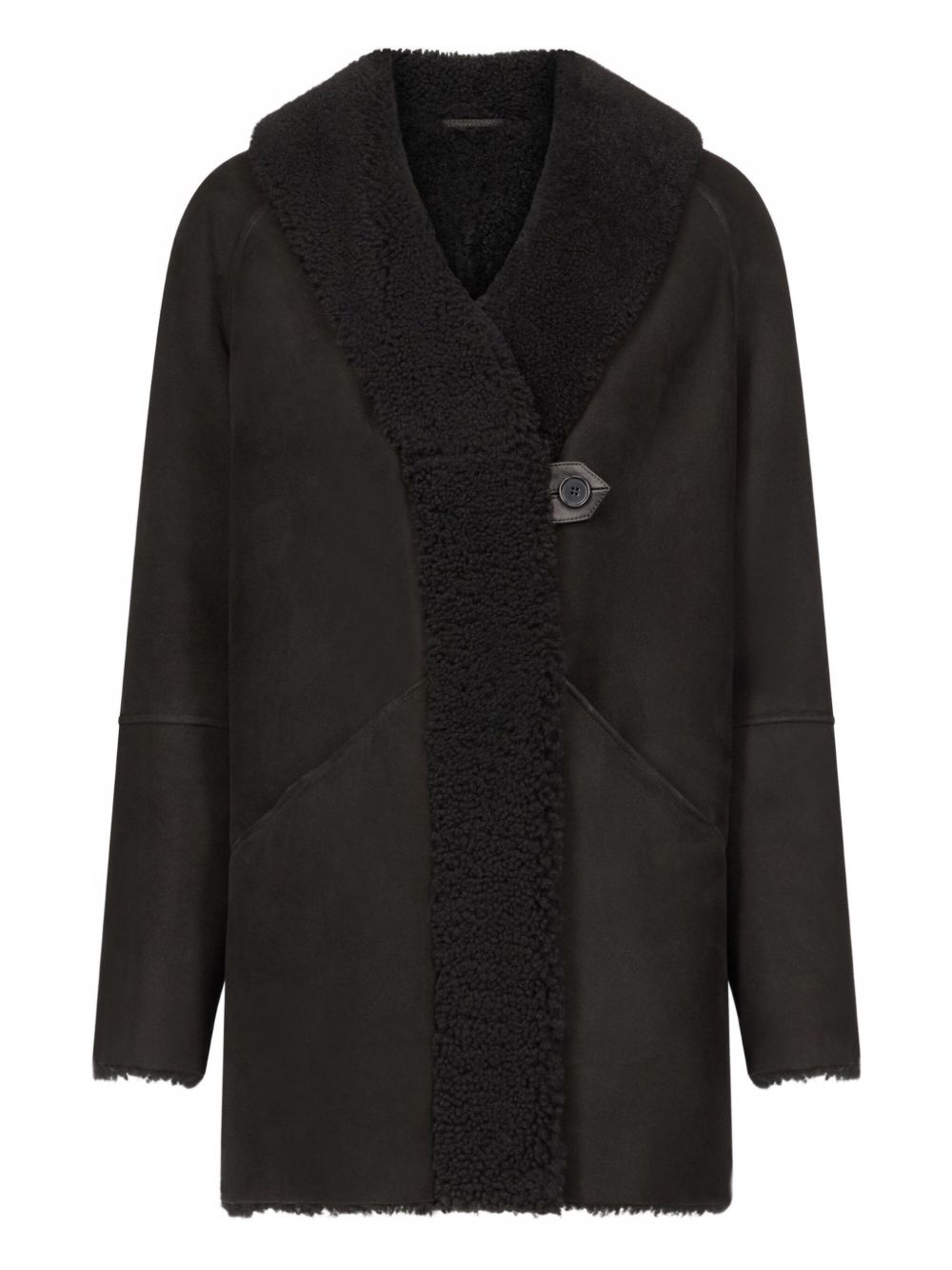 Cappotto con cappuccio isak in nero Loulou de saison - donna 