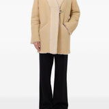 Cappotto in shearling Isak in crema Loulou de saison - donna 