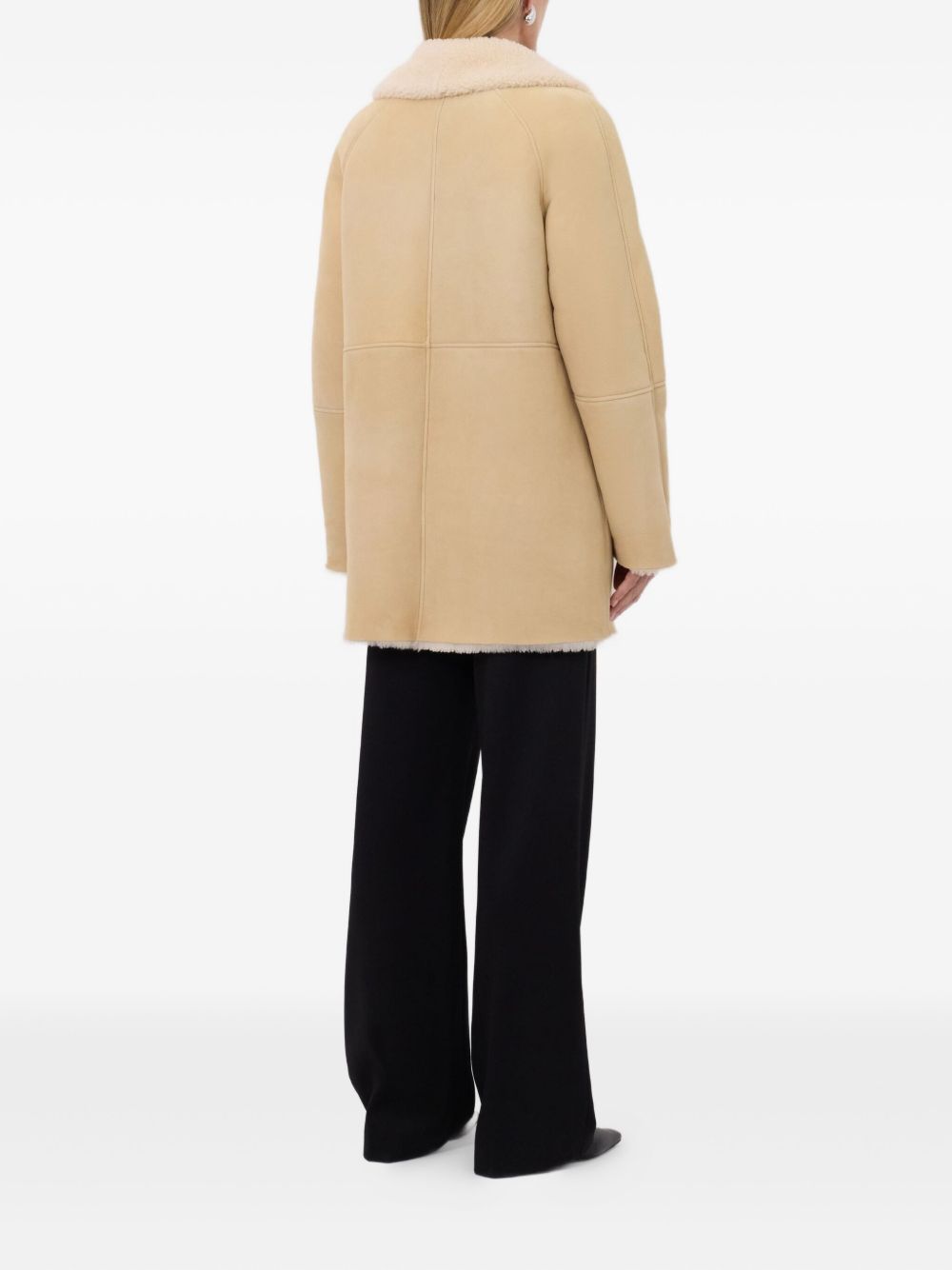 Cappotto in shearling Isak in crema Loulou de saison - donna 