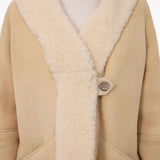 Cappotto in shearling Isak in crema Loulou de saison - donna 