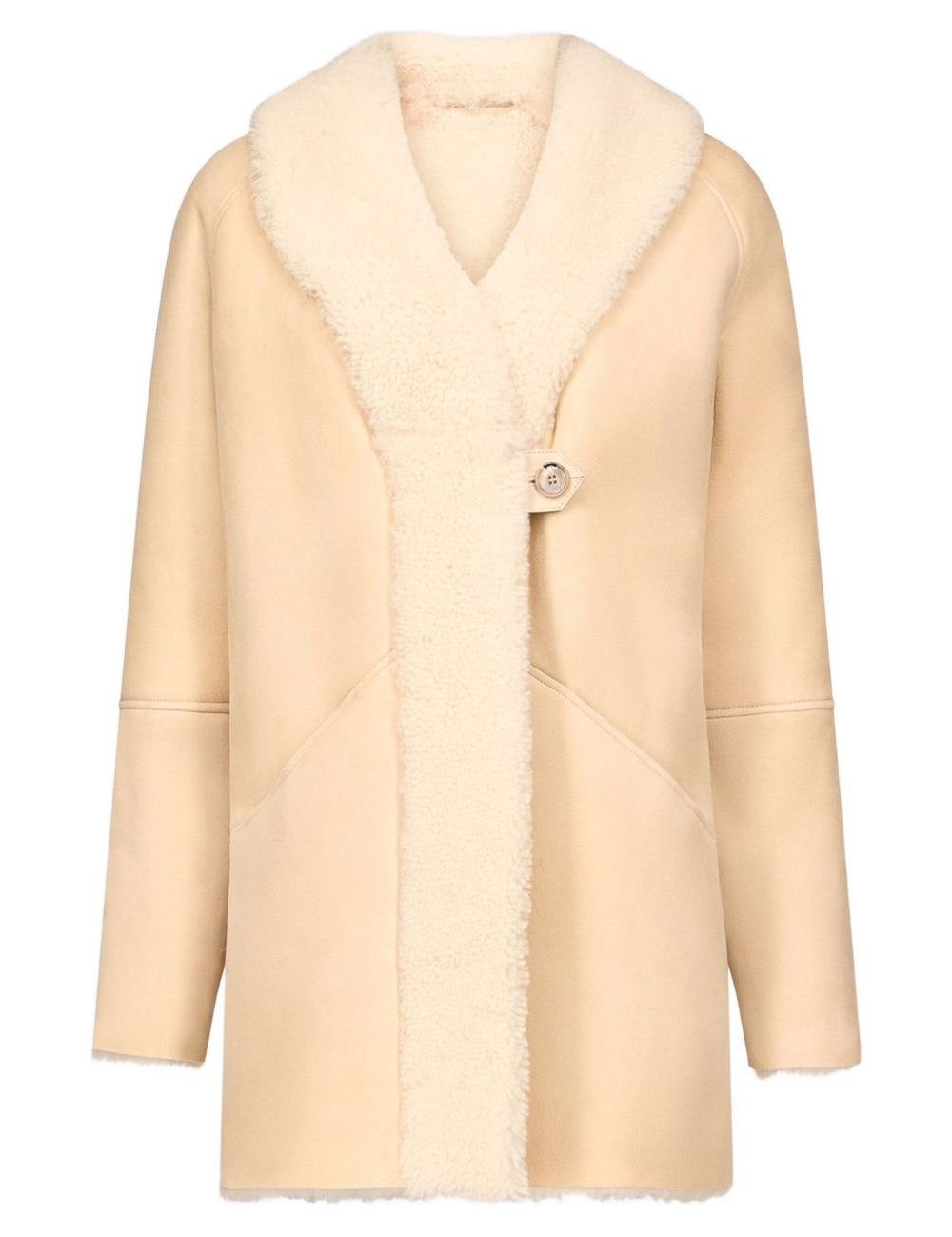 Cappotto in shearling Isak in crema Loulou de saison - donna 