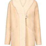 Cappotto in shearling Isak in crema Loulou de saison - donna 