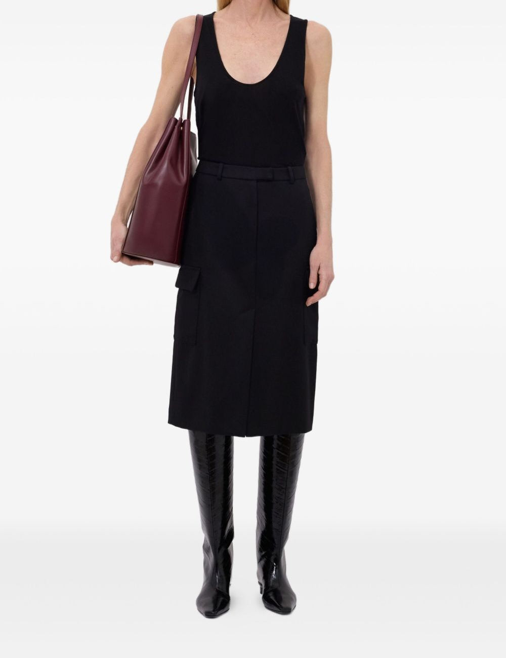 Gonna midi a matita JASPER in nero LouLou De Saison - donna 