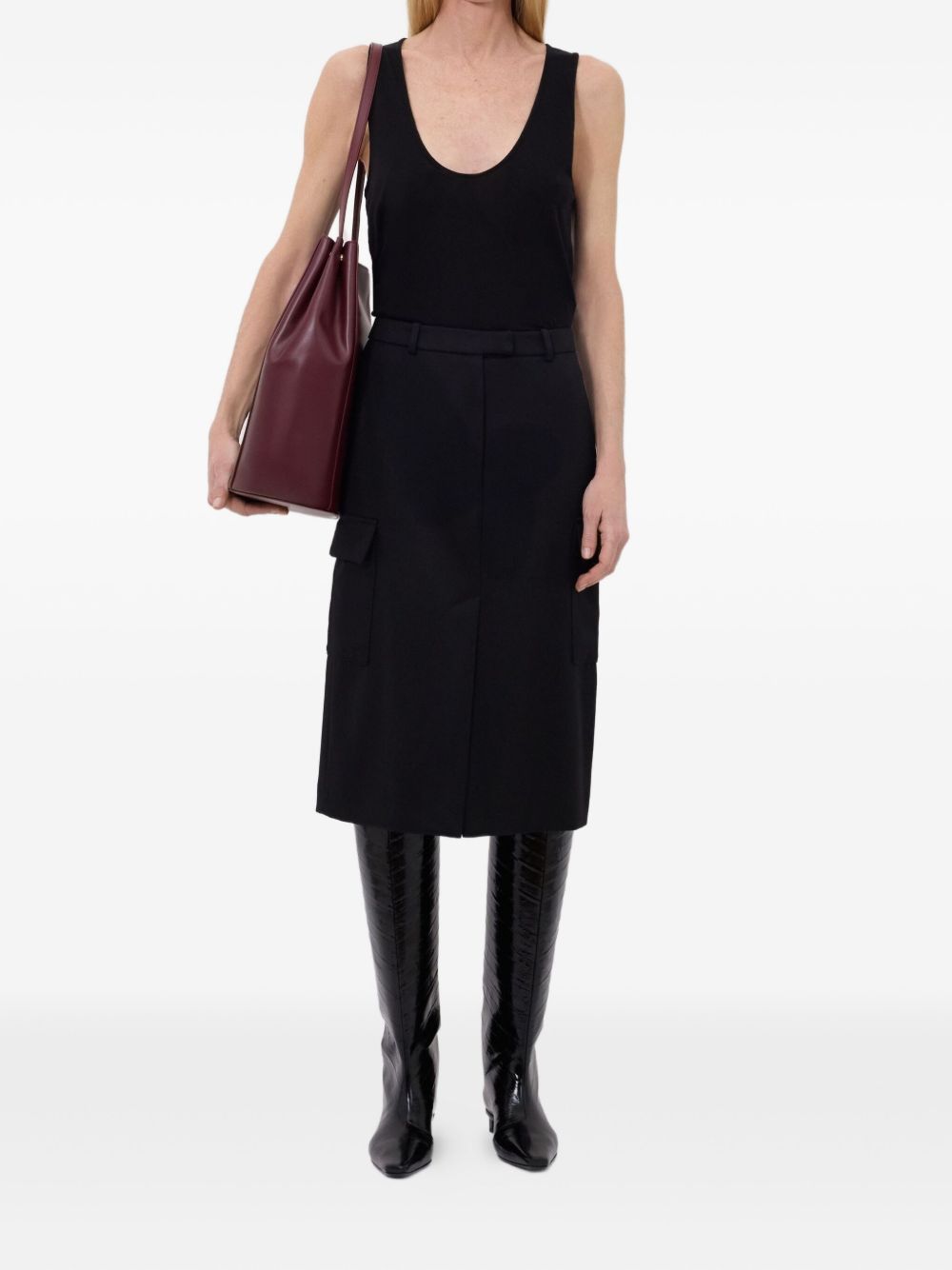 Gonna midi a matita JASPER in nero LouLou De Saison - donna 