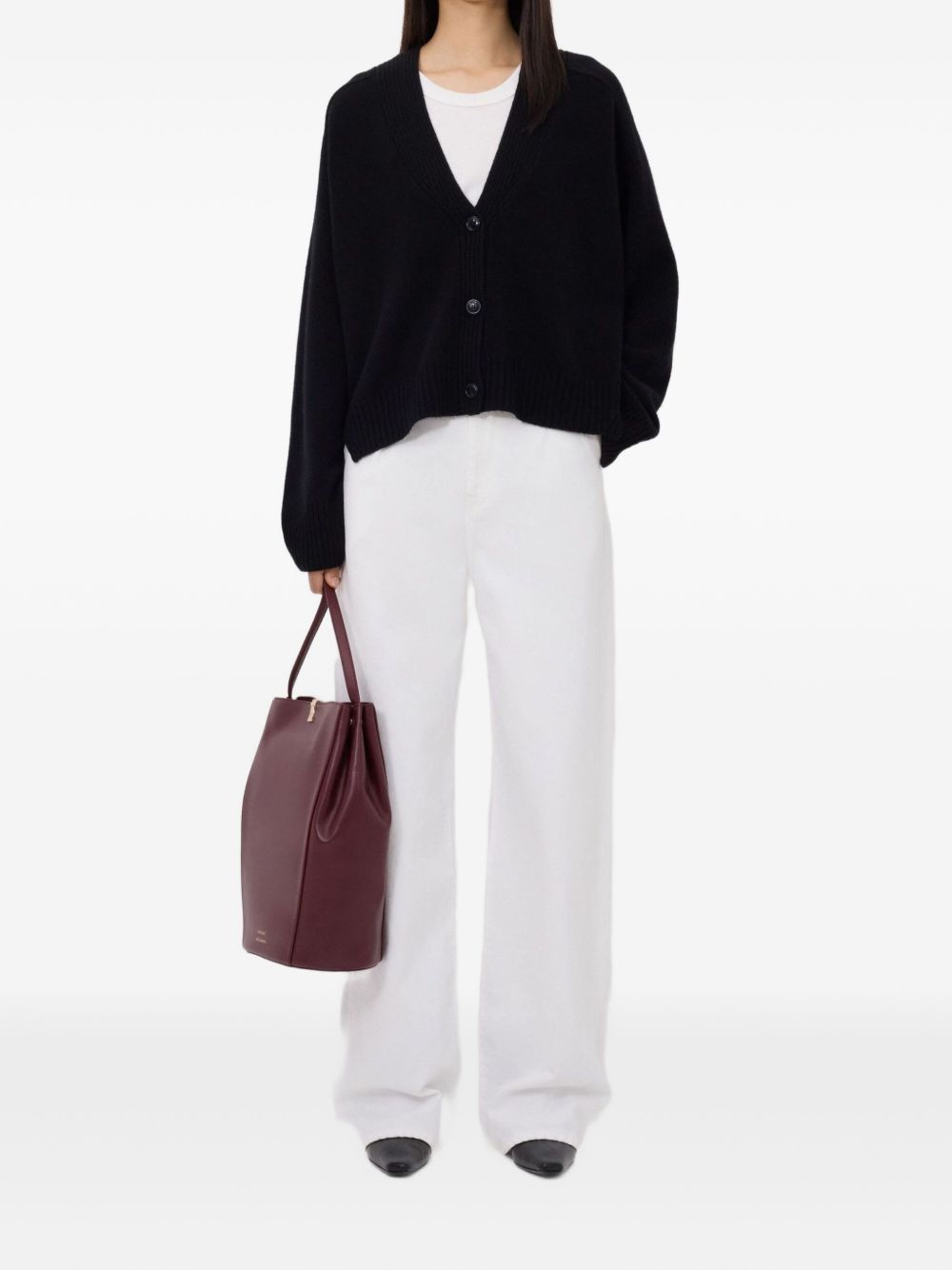 Cardigan Kaia con bottoni in nero LouLou de Saison - donna 