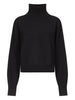 Maglione a collo alto Luke in nero Loulou de saison - donna