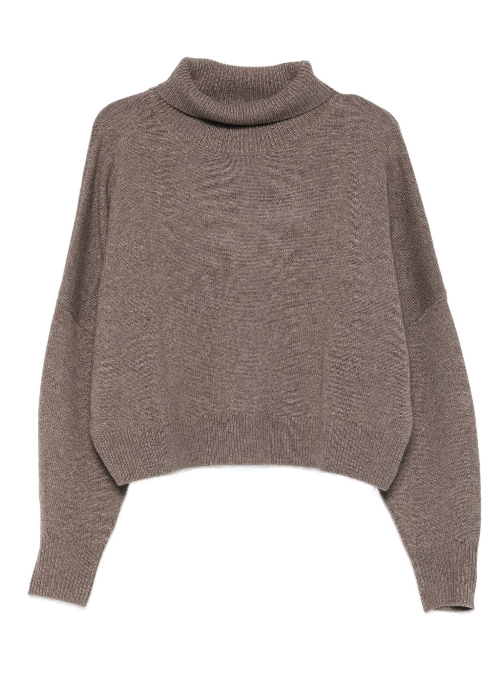 Maglione a collo alto Luke in grigio taupe Loulou de saison - donna 