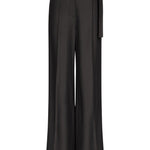 Pantaloni a gamba ampia con fibbia in nero LouLou De Saison - donna 