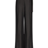 Pantaloni a gamba ampia con fibbia in nero LouLou De Saison - donna 