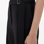 Pantaloni a gamba ampia con fibbia in nero LouLou De Saison - donna 