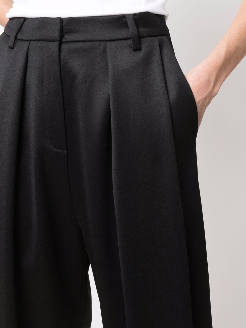 Pantaloni affusolati a vita alta in nero Magda Butrym - donna 