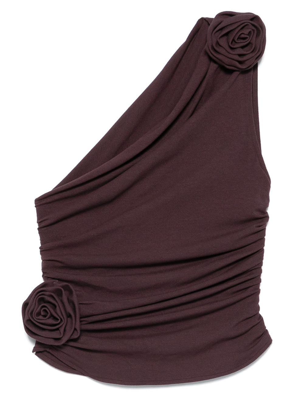 Top monospalla con decorazione in viola Magda butrym - donna 