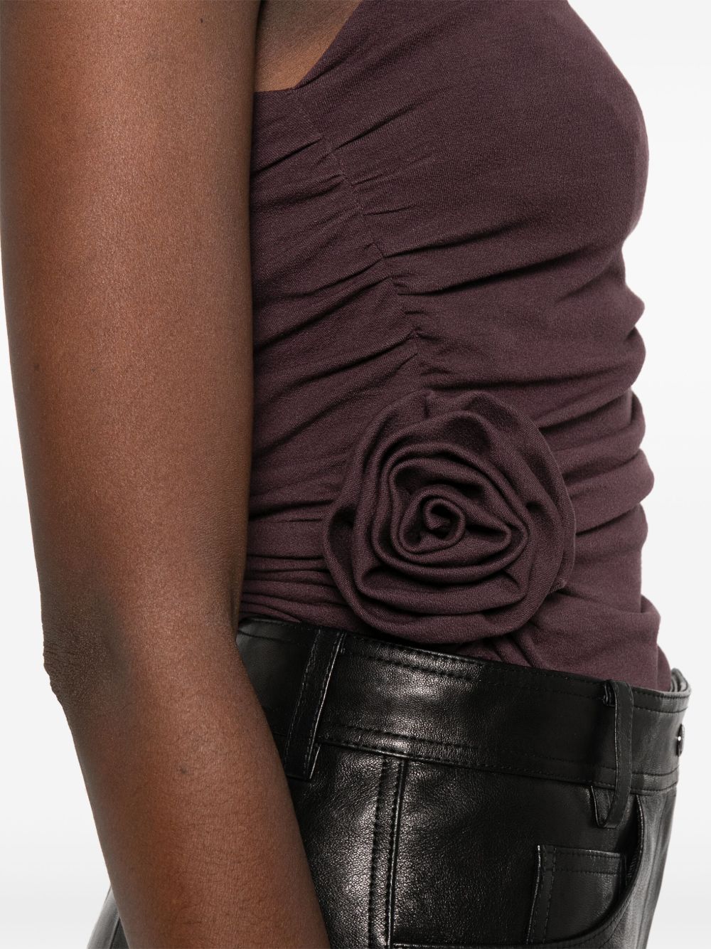 Top monospalla con decorazione in viola Magda butrym - donna 