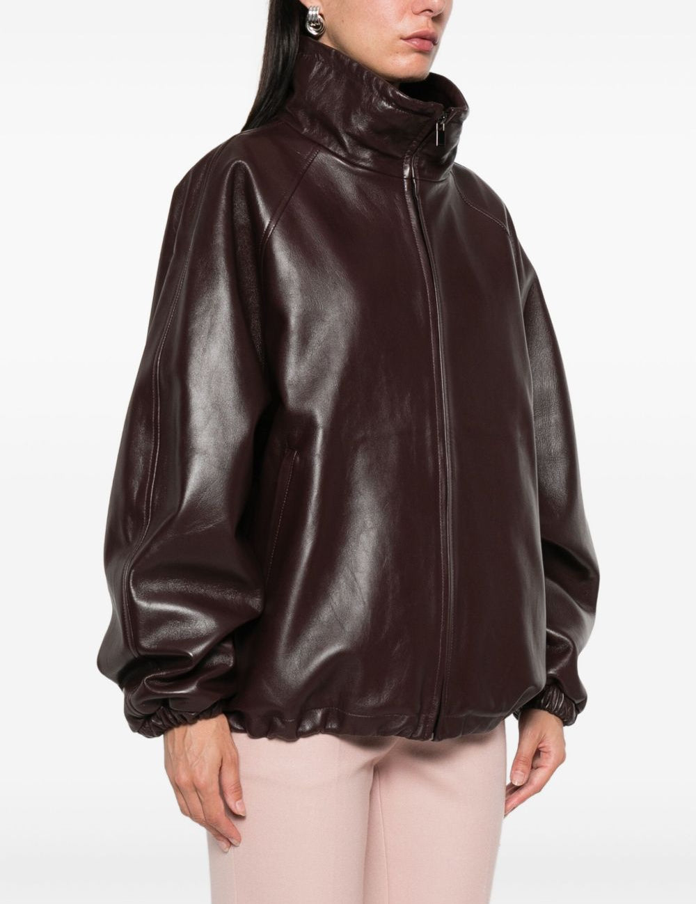 Giacca bomber in pelle marrone Magda Butrym - donna 
