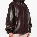 Giacca bomber in pelle marrone Magda Butrym - donna 