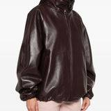 Giacca bomber in pelle marrone Magda Butrym - donna 