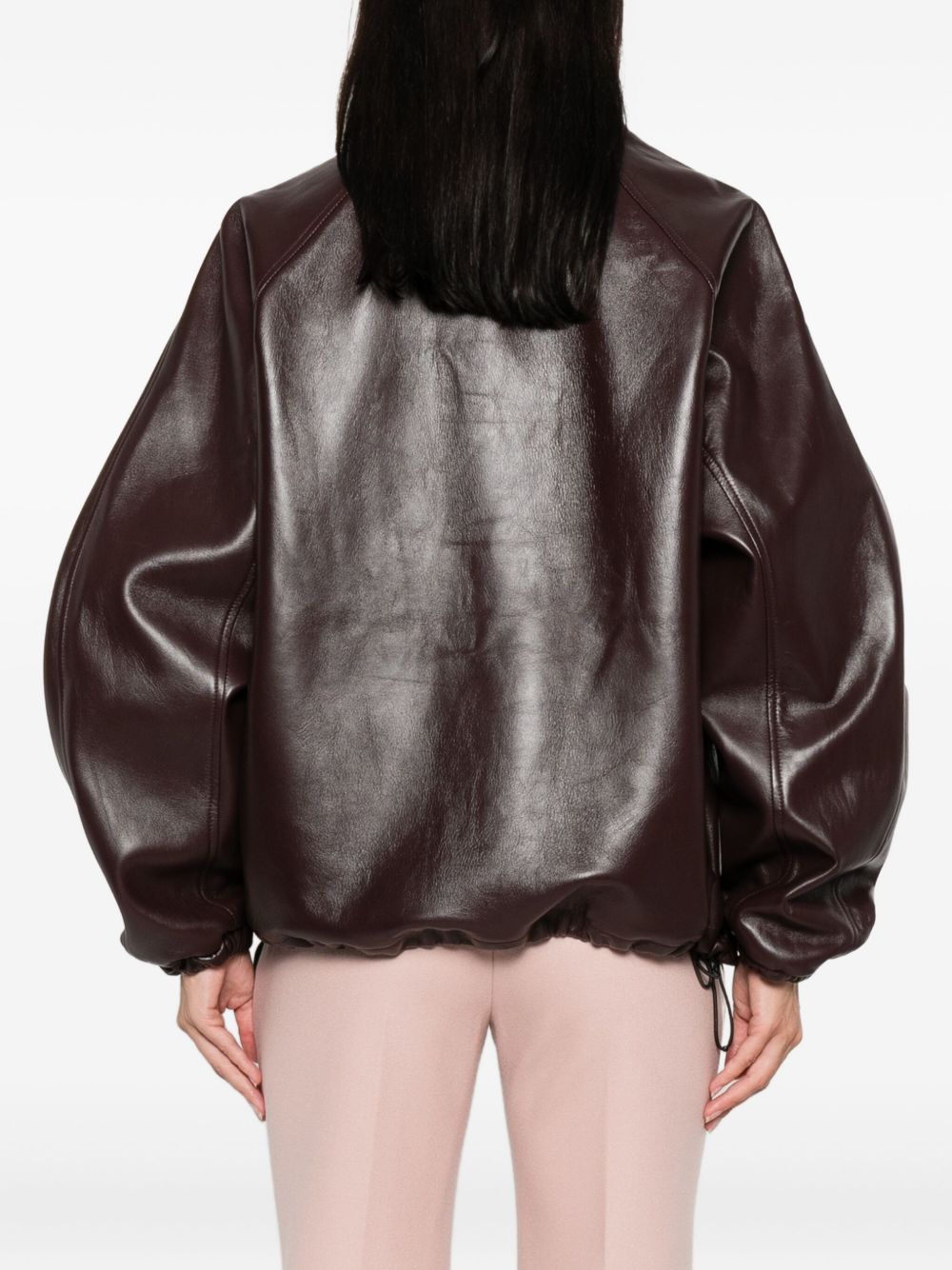 Giacca bomber in pelle marrone Magda Butrym - donna 