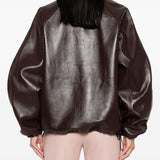 Giacca bomber in pelle marrone Magda Butrym - donna 