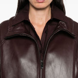 Giacca bomber in pelle marrone Magda Butrym - donna 